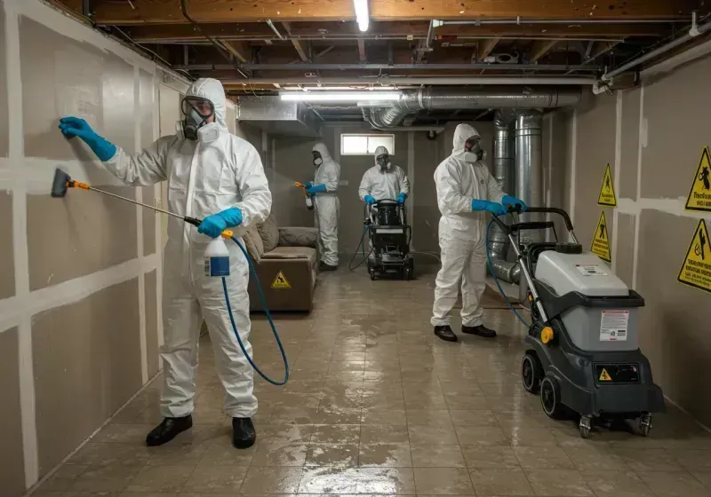 Basement Moisture Removal and Structural Drying process in Merrick County, NE